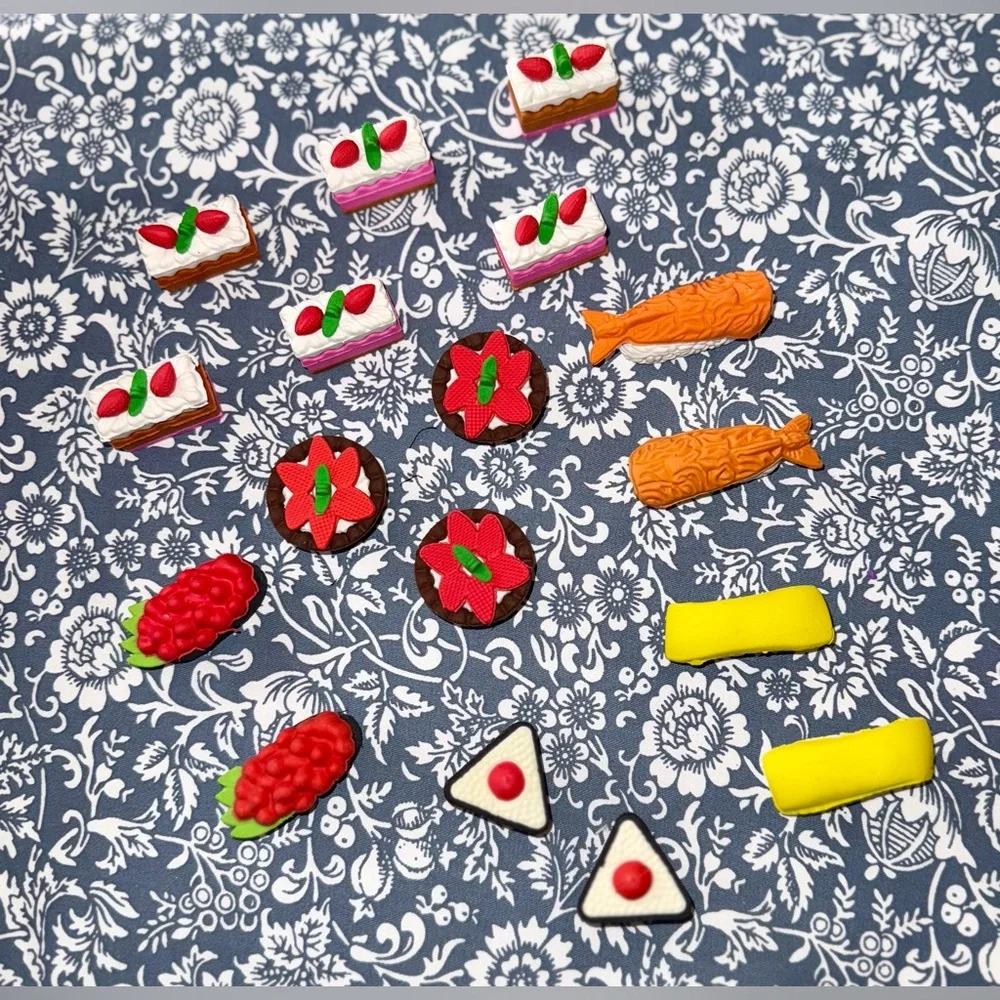 HUGE GRAB BAG OF RUBBER TOYS, 3D PUZZLE ERASERS AND MORE! OVER 50 PIECES!!!!!!!